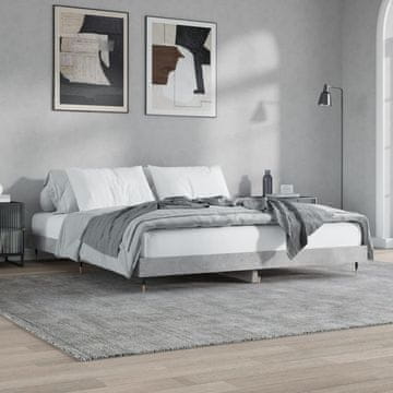 Vidaxl Okvir za krevet Betonsko-sivi 200x200 cm Materijal na bazi drva