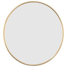 Vidaxl Zidno ogledalo zlatno Ø 40 cm okruglo