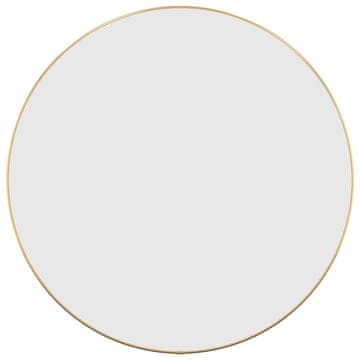 Vidaxl Zidno ogledalo zlatno Ø 60 cm okruglo
