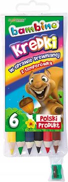St.Majewski Bambino školske bojice s šiljilom, 6 boja