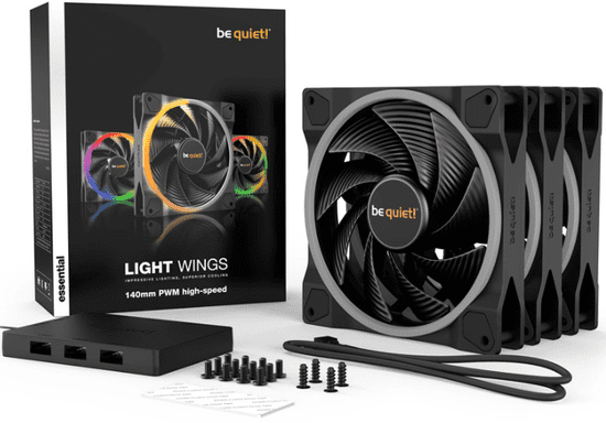 Be quiet! Ventilator Light Wings, 140 mm, ARGB, 3 komada (BL079)