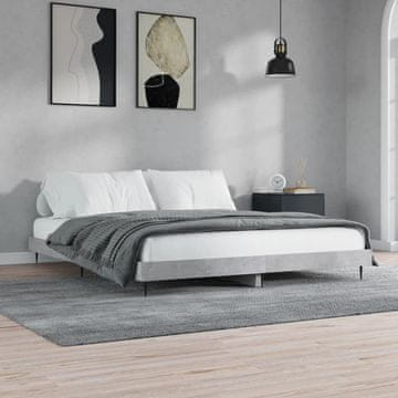 Vidaxl Okvir kreveta Betonsko-sivi 200x200 cm Materijal na bazi drva