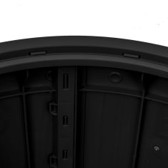 Vidaxl 3-u-1 vrtna kutija za pohranu crna od polipropilena