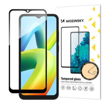 WOZINSKY 9H kaljeno staklo za Xiaomi Redmi A2 / Redmi A1 preko cijelog zaslona s crnim okvirom
