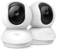TP-Link Tapo C210P2 nadzorna kamera, vanjska, 2K QHD, 3MP, 360°, IR, WiFi, bijela, 2 komada