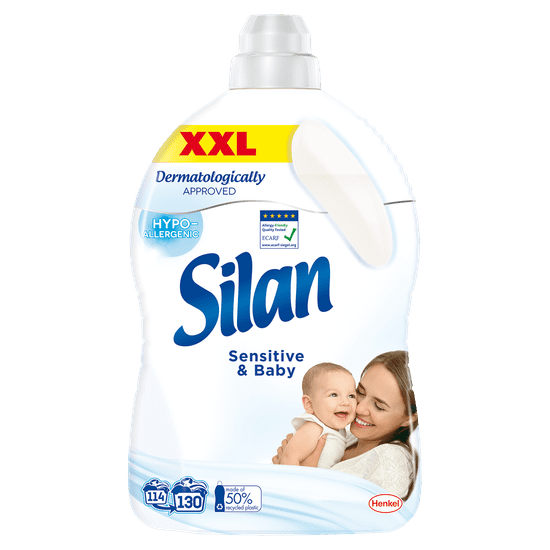 Silan omekšivač, Sensitive & Baby, 2,86 ml, 130 pranja
