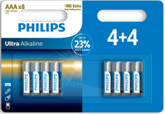 Philips Ultra alkalne baterije, AAA, 4+4 komada, blister
