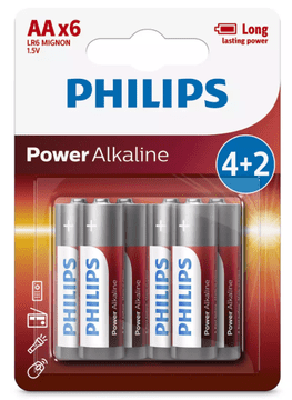 Philips Power Alkalne baterije, AA, 4+2 komada, blister