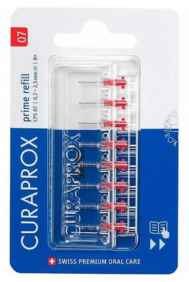 Curaprox interdentalna četkica Prime Refill 07, 2,5 mm, crvena, 8 komada - zamjenska