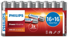 Philips Power Alkalne baterije, AAA, 16+16 Value Pack, 32 kom