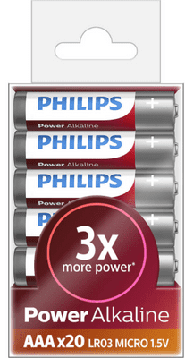 Power Alkalne baterije, AAA, Value Pack, 20/1