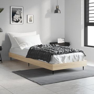 Vidaxl Krevet bez madraca, Sonoma hrast, 75x190 cm