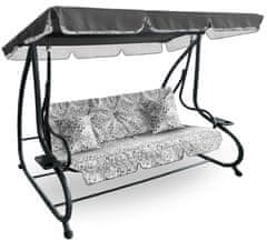 Aga Vrtna ljuljačka 2u1 GRANDLUX XXL Prestige Siva