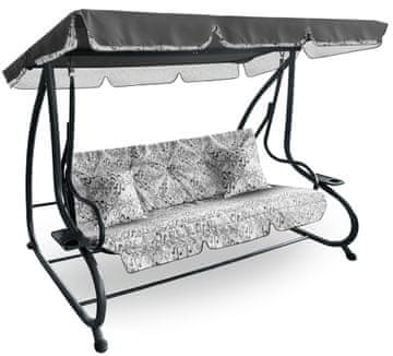 Aga Vrtna ljuljačka 2u1 GRANDLUX XXL Prestige Siva