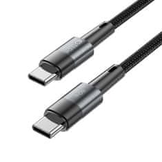 Tech-protect Ultraboost kabel USB-C / USB-C 60W 3A 1m, siva