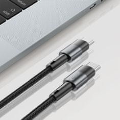 Tech-protect Ultraboost kabel USB-C / USB-C 60W 3A 1m, siva