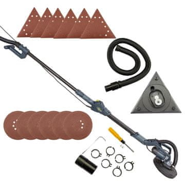 TITAN-tools Žirafa 850W za brušenje okrugla 225mm + trokutasta glava cijev 4m