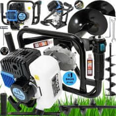 BAUG tools Dvoručna motorna bušilica 5,2KM + 3 bušilice 150-200-250mm
