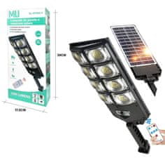 MULIN SRLS Zidna LED solarna svjetiljka od 120 W sa senzorom i daljinskim upravljanjem ulična rasvjeta