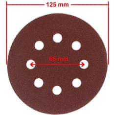 MAR-POL Papir za mljevenje 125 mm za brusilicu P80