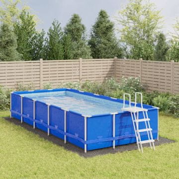 Vidaxl Prostirka za bazen svijetlosiva 820x420 cm poliesterski geotekstil