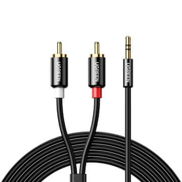 Ugreen Audio kabel 3,5 mm mini priključak - 2x RCA 5 m crni