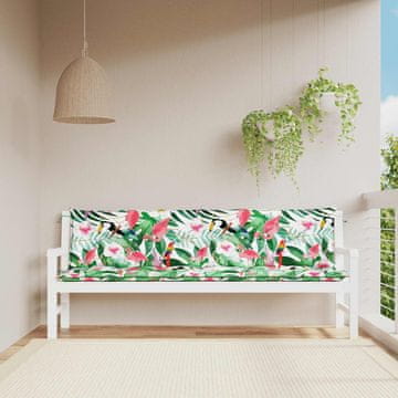 Vidaxl Jastuci za vrtnu klupu, 2 kom, višebojni, 200x50x7 cm