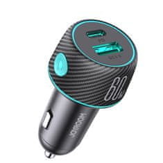 Joyroom JR-CCN01 auto punjač USB / USB-C 60W, crno