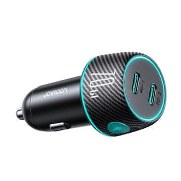 Joyroom JR-CCN02 auto punjač 2x USB-C 70W, crno