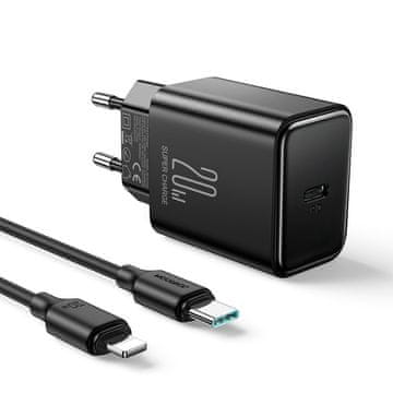 Joyroom JR-TCF06 punjač USB-C 20W + kabel USB-C / Lightning, crno