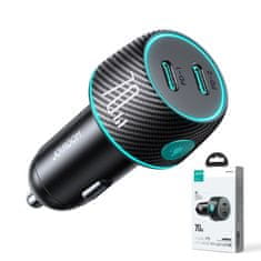 Joyroom JR-CCN02 auto punjač 2x USB-C 70W, crno