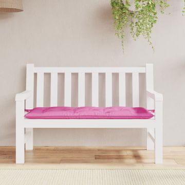 Vidaxl Jastuk za vrtnu klupu, ružičasti, 120x50x7 cm, tkanina