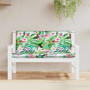 Vidaxl Jastuci za vrtnu klupu, 2 kom, višebojni, 120x50x7 cm