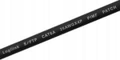 LogiLink CQ3013S Cat.6A S/FTP patch kabel 0,25 m crni