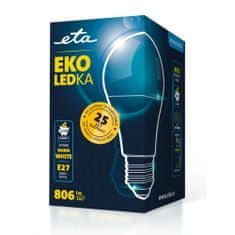 ETA LED žarulja E27, 8,5 W, topla bijela, 2700 K, 806 lm, 5 komada