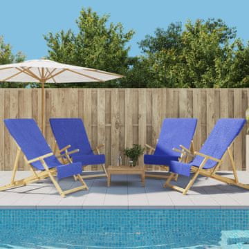 Vidaxl Ručnici za plažu, 4 kom, Plavi, 60x135 cm, 400 g/m²