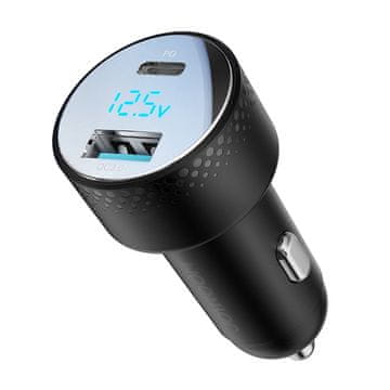 Joyroom JR-CCD01 auto punjač USB / USB-C 53W, crno