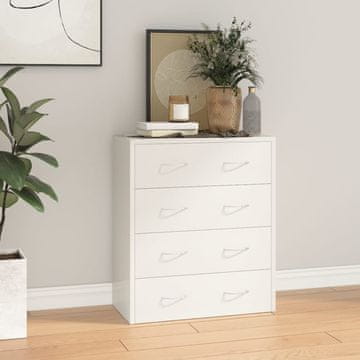 Vidaxl Komoda s 4 ladice 60x30,5x71 cm visoki sjaj bijela