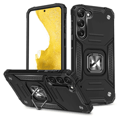 WOZINSKY Oklopna futrola za Samsung Galaxy S23 magnetski držač Ring Armor crna