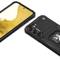 WOZINSKY Oklopna futrola za Samsung Galaxy S23 magnetski držač Ring Armor crna