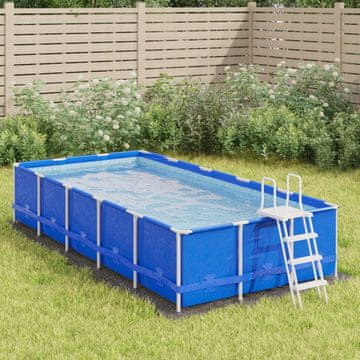 Vidaxl Prostirka za bazen svijetlosiva 420x220 cm poliesterski geotekstil