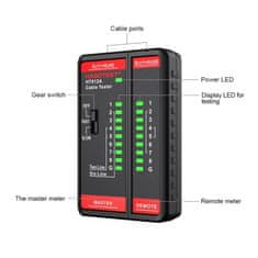 Habotest HT812A tester UTP mrežnog kabela RJ45/RJ14/RJ12/RJ9