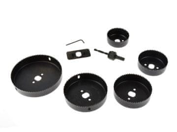 GEKO Set krunske pile za gips ploče i drvo 64-127mm