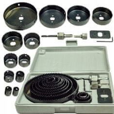 GEKO Set krunske pile za gips ploče i drvo 64-127mm