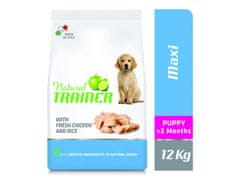 TRAINER Natural Maxi Puppy hrana za štenad, s piletinom, 12 kg