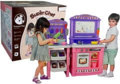 Lean-toys PVC baterija dječja kuhinja 66 dijelni set