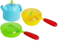 Lean-toys PVC baterija dječja kuhinja 66 dijelni set