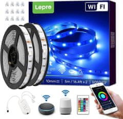 Lepro WIFI 10m Set LED traka RGB IP20 - 2x5m 5050 SMD