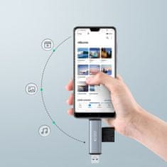 Tech-protect Ultraboost čitač kartica SD / Micro SD, siva