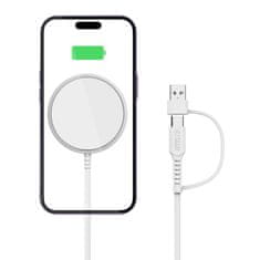 Tech-protect A25 MagSafe bežični punjač 15W, bijela